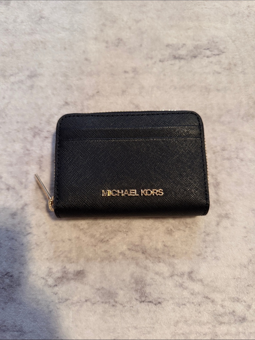 Michael Kors Jet set wallet, Black Leather, 12 x 8 x2.5